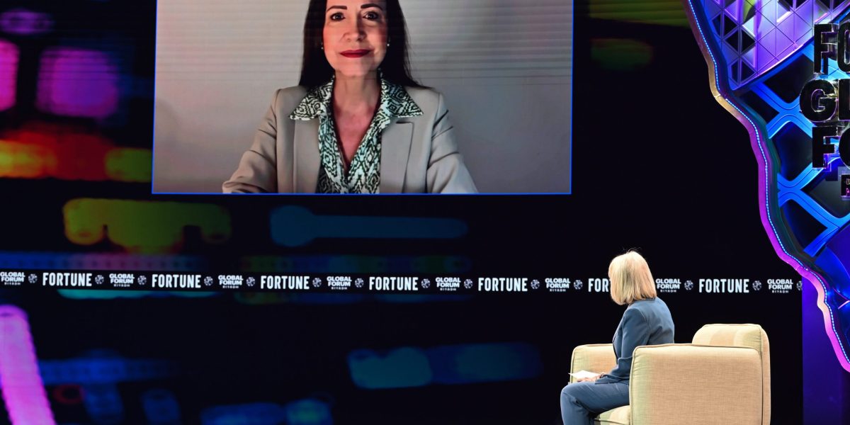 Before Maduro arrest, opposition leader Mariá Corina Machado said Venezuelans should run country